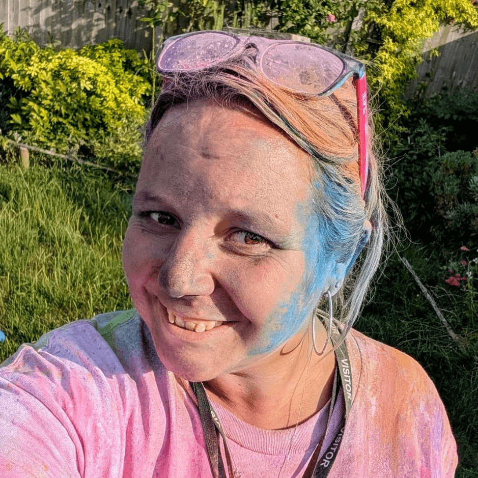 Katy (after taking part in the colour run)